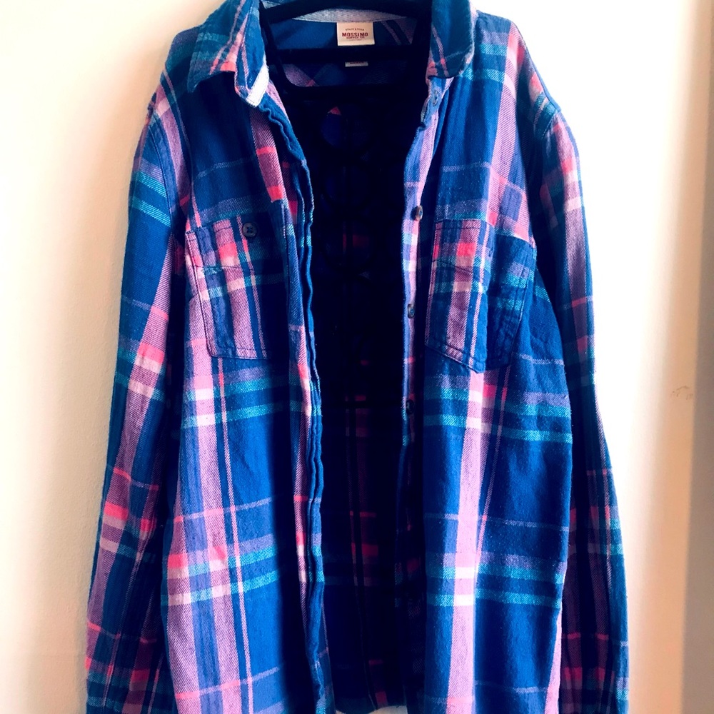 Target/Mossimo flannel/plaid Top Long sleeve